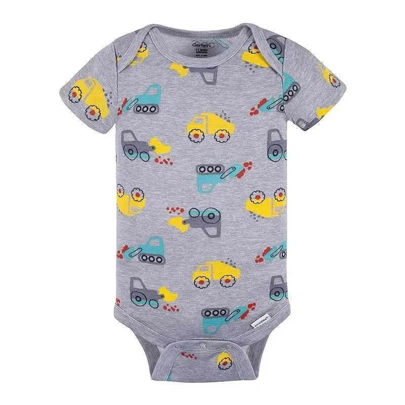 Gerber - 4Pk Boy Truck Short Sleeve Onesies Image 4