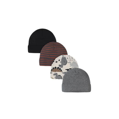 Gerber - 4Pk Cap Boy Dino, 0/6M Image 1