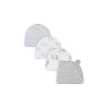 Gerber - 4Pk Cap Neutral Baby Animals, Newborn Image 1