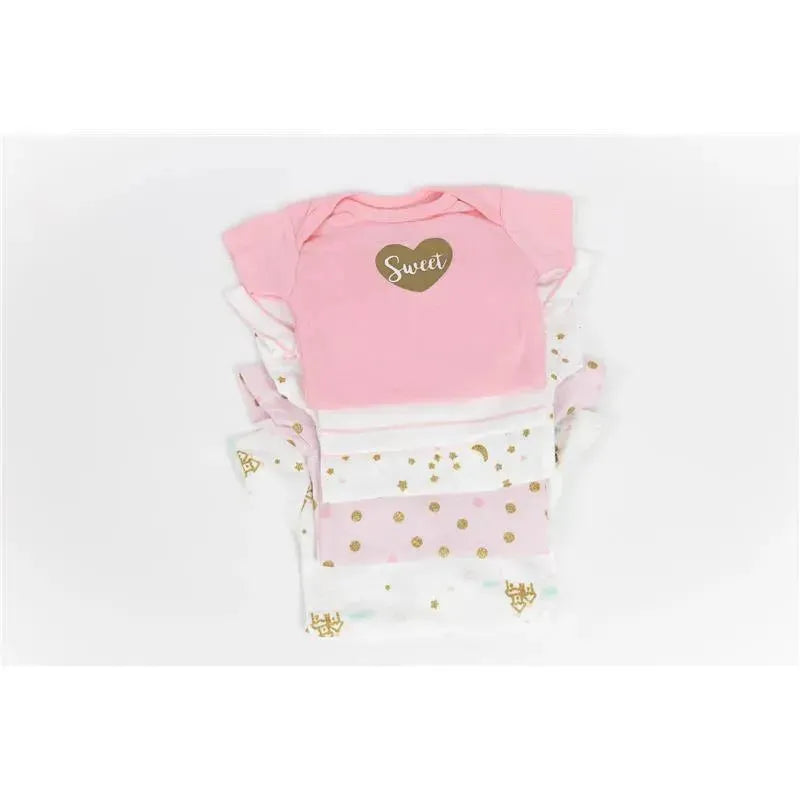 Gerber 5pk Castle Baby Girl Onesies Image 3