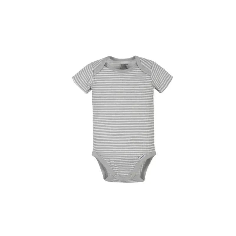 Gerber - 5Pk Short Sleeve Onesies Boy Jungle, 3/6M Image 5