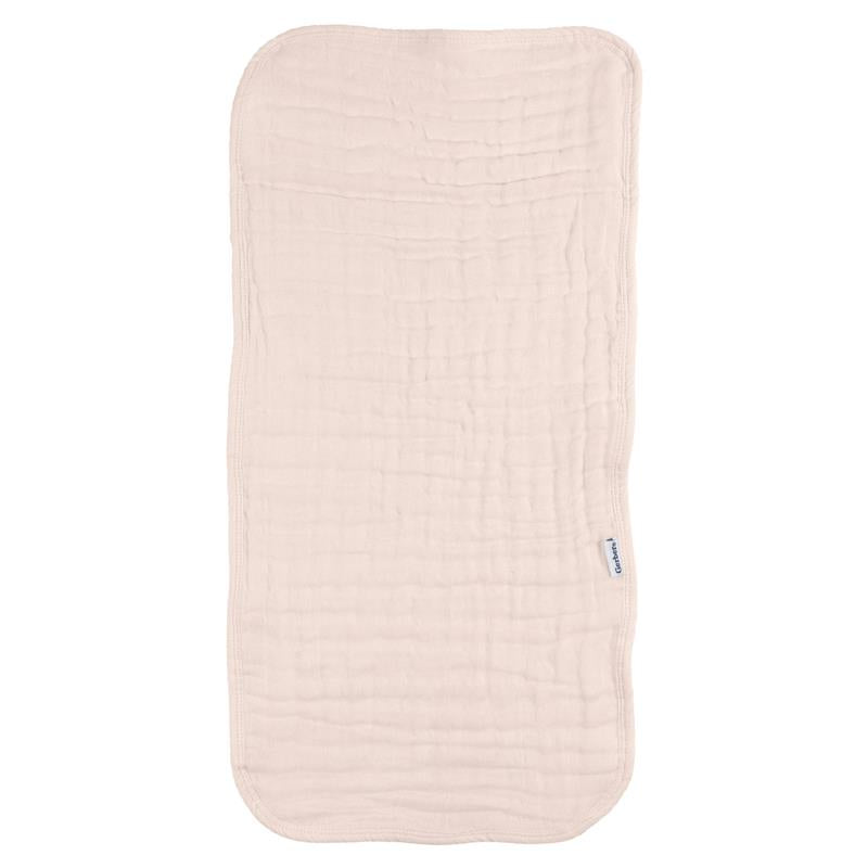 Gerber 6Pk Baby Boys & Girls Muslin Burp Cloths, Pink, Large Size 20 x 10 Image 3