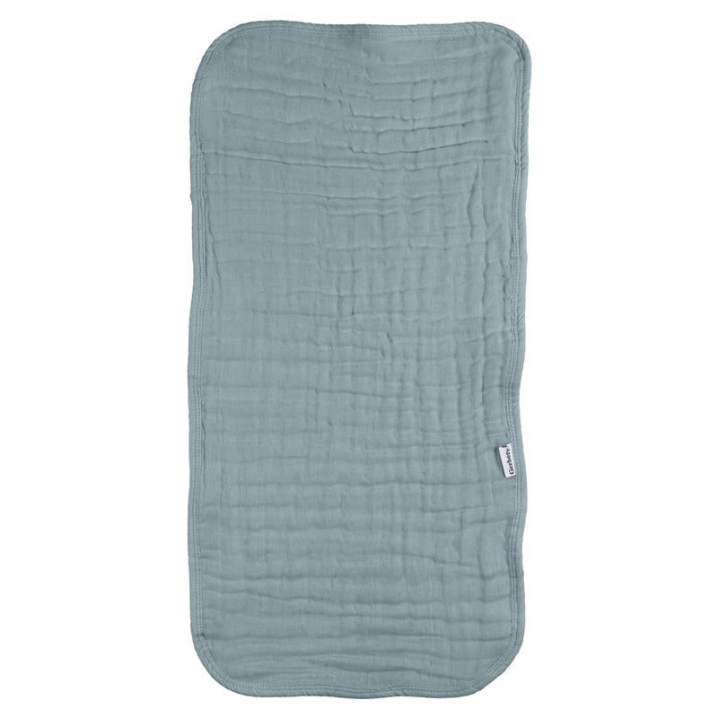 Gerber 6Pk Baby Boys & Girls Muslin Burp Cloths, Teal, Large Size 20 x 10 Image 3
