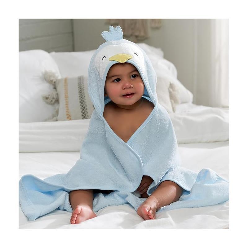 Gerber - Baby Hooded Bath Towel & Washcloths, Penguin Image 7