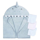 Gerber - Baby Hooded Bath Towel & Washcloths, Shark Image 1