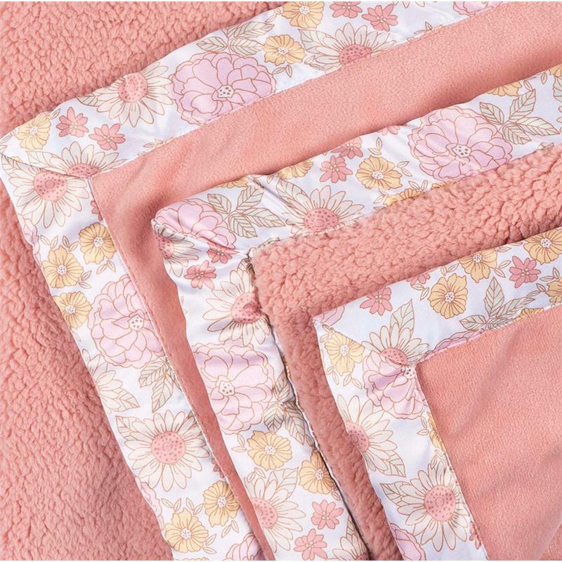 Gerber Bedding - 1Pk 2Ply Plush Blanket, Girl Retro Floral Image 5