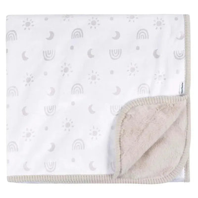 Gerber Bedding - 1Pk 2Ply Plush Blanket, Neutral Rainbow Image 1