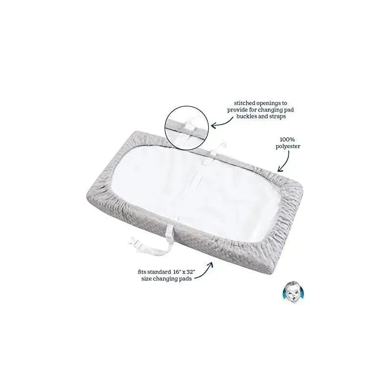 Gerber Baby Boys Dotted Blue Changing pad Cover Image 7