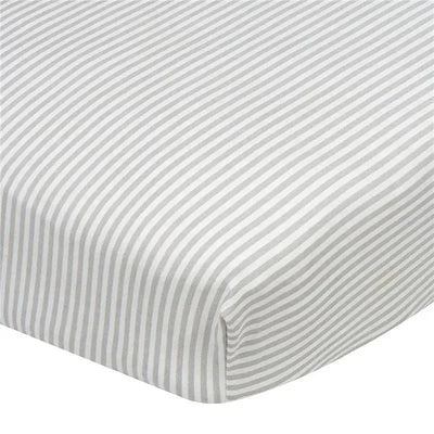 Gerber Bedding - 1Pk Fitted Baby Crib Sheet - Boy Woodland Stripes Image 1
