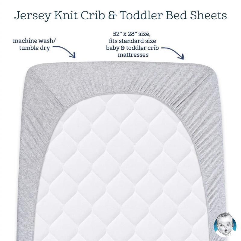 Gerber Bedding - 1Pk Fitted Baby Crib Sheet - Neutral Sheep Cloud Image 2
