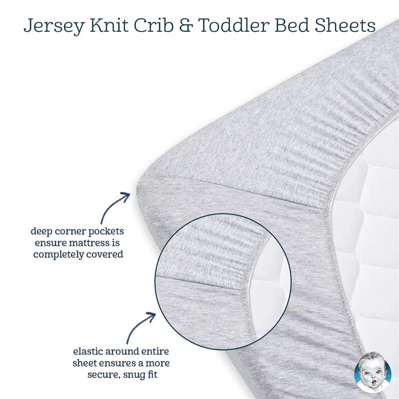 Gerber Bedding - 1Pk Fitted Baby Crib Sheet - Neutral Sheep Cloud Image 4
