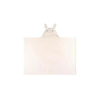 2-piece Gerber Bedding set featuring a bunny-themed hooded blanket and security blanket in soft beige fabric.