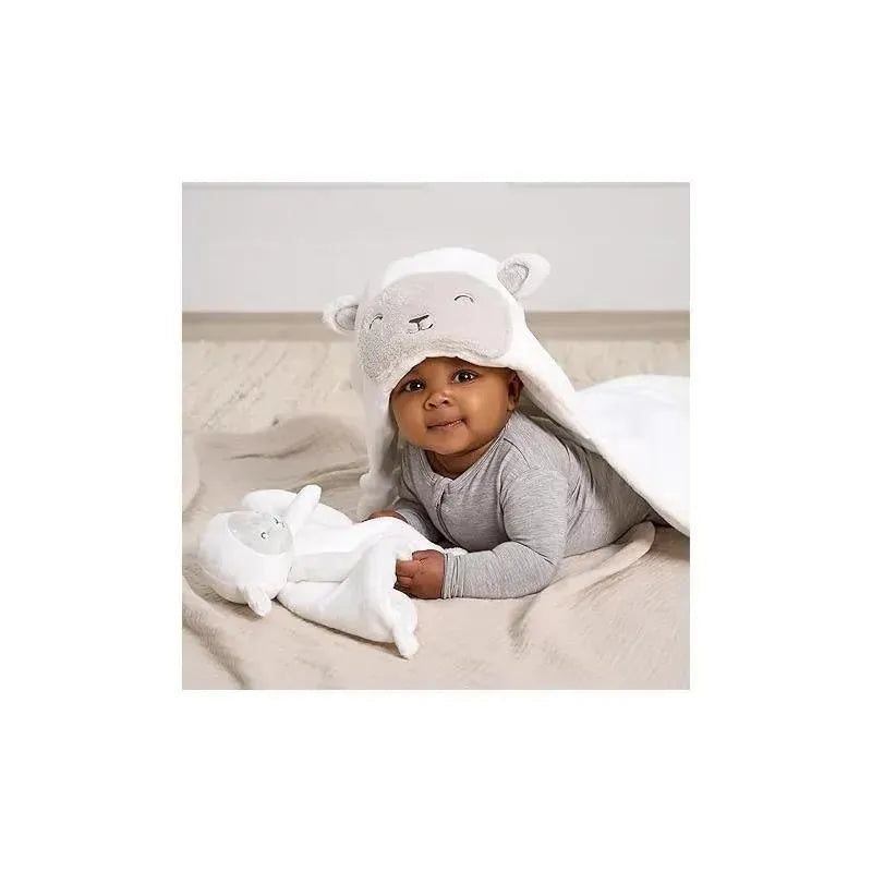 Gerber Bedding - 2Pc Security Blanket & Hooded Blanket Set, Sheep Image 6