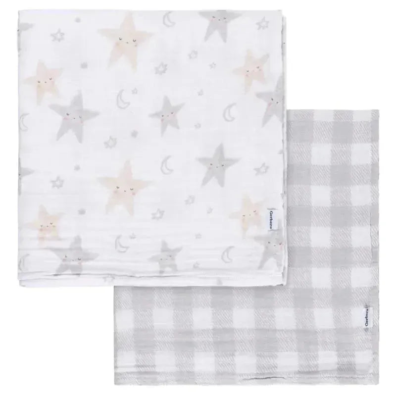 Gerber Bedding - 2Pk Muslin Blanket, Neutral Celestial Image 1