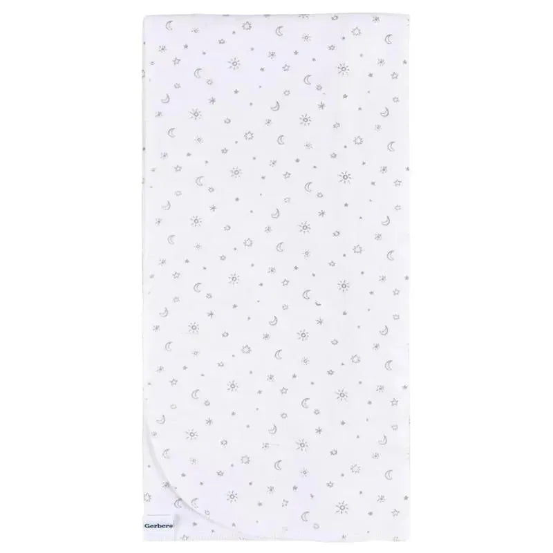 Gerber Bedding - 4Pk Flannel Blanket, Neutral Celestial Image 4