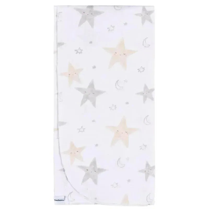 Gerber Bedding - 4Pk Flannel Blanket, Neutral Celestial Image 5