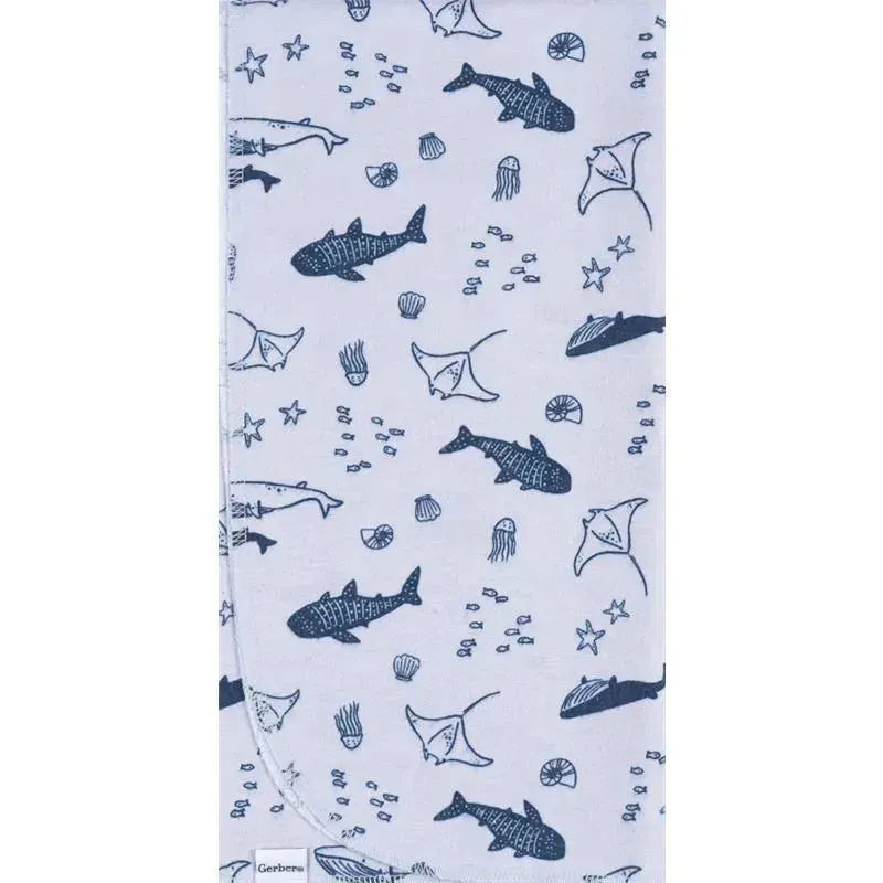 Gerber Bedding - 4Pk Flannel Blanket, Whale Image 4