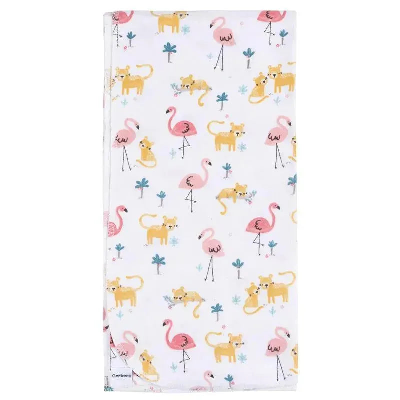 Gerber Bedding - 4Pk Flannels, Flamingo Image 2