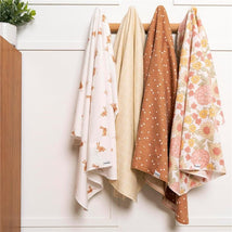 Gerber Bedding - 4Pk Flannels, Girl Retro Floral Image 2