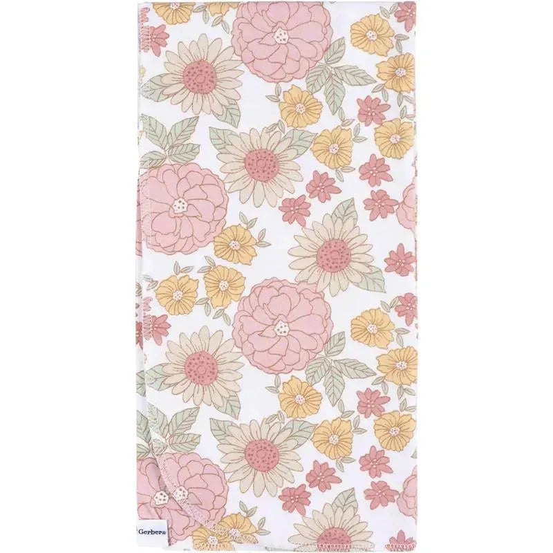 Gerber Bedding - 4Pk Flannels, Girl Retro Floral Image 5