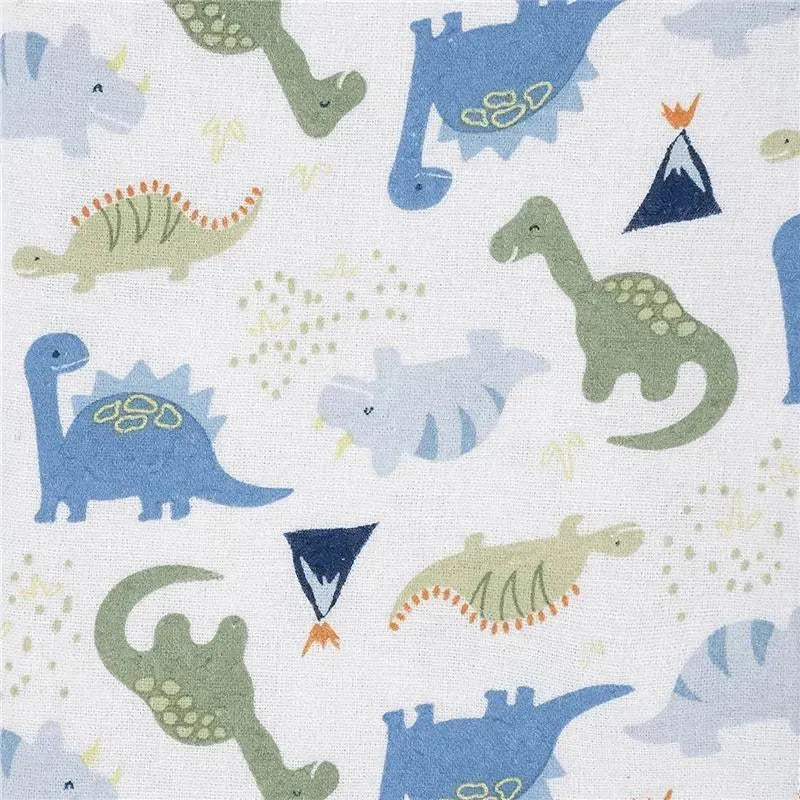 Gerber Bedding - 5Pk Flannel Baby Blanket - Boy Dino Space Blue Image 4