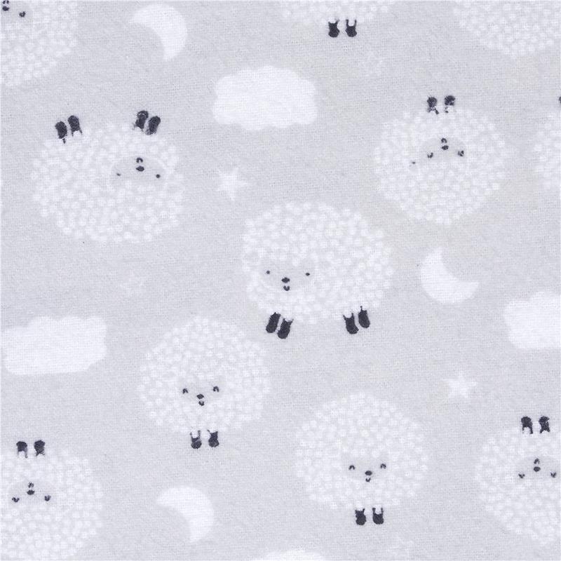 Gerber Bedding - 5Pk Flannel Baby Blanket - Neutral Sheep Cloud Image 3