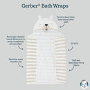 Gerber Terry Hooded Bath Wrap Bear Image 5