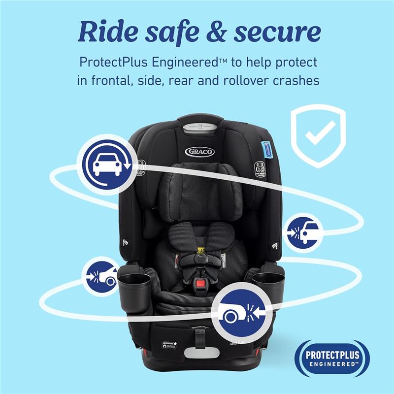 Graco 4Ever DLX Slim 4-in-1 Infant to Toddler Car Seat, Thompson Image 7