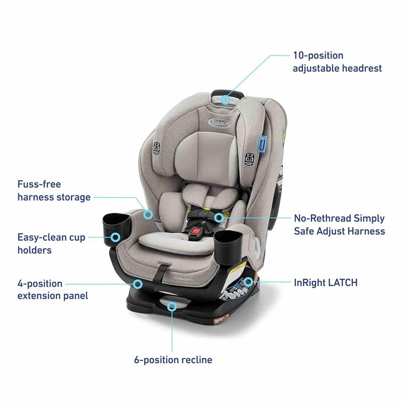 Graco - Extend2Fit 3-in-1 Convertible Baby Car Seat, Ashten Image 2