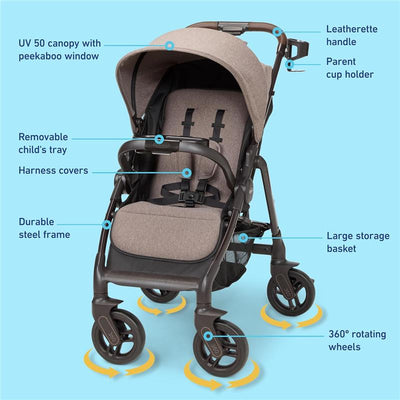 Graco - Merge Stroller, Swivel Wheel Baby Stroller with 360-Degree Rotating Wheels Image 2