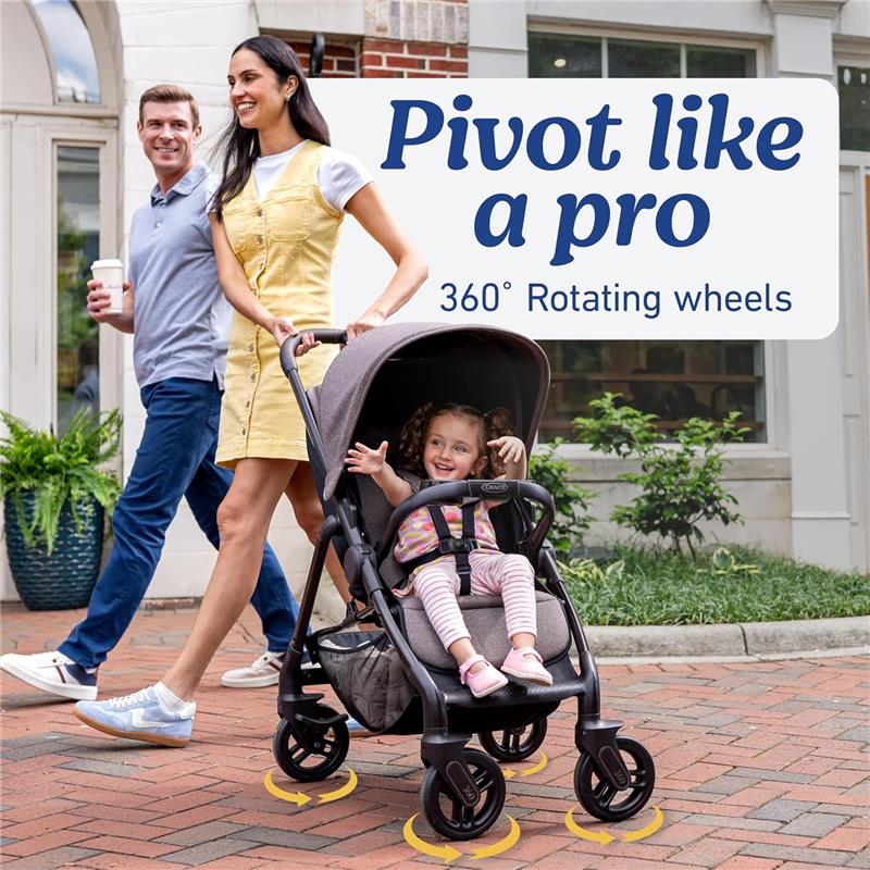 Graco - Merge Stroller, Swivel Wheel Baby Stroller with 360-Degree Rotating Wheels Image 7
