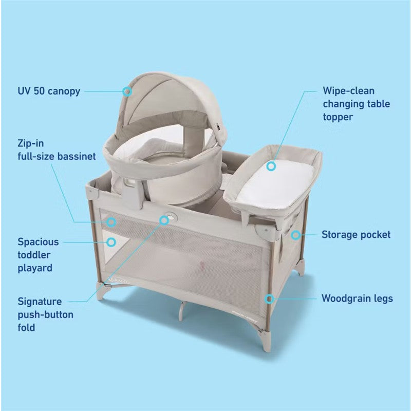 Graco Pack 'n Play Travel Dome Lux Playard, Linden Image 8
