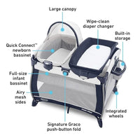 Graco - Pack 'N Play® Quick Connect™ Portable Bassinet, Alex Image 6