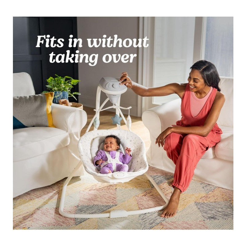 Graco Simple Sway Portable Baby Swing for Infants, Newborn Swing with 15 Songs and Sounds Image 3