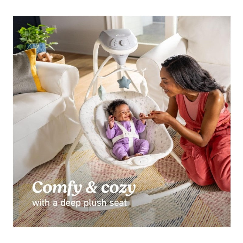 Graco Simple Sway Portable Baby Swing for Infants, Newborn Swing with 15 Songs and Sounds Image 4