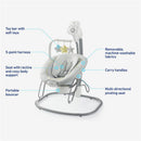 Graco Sway2Me Portable Baby Swing and Bouncer Seat with Music, Watson Image 6