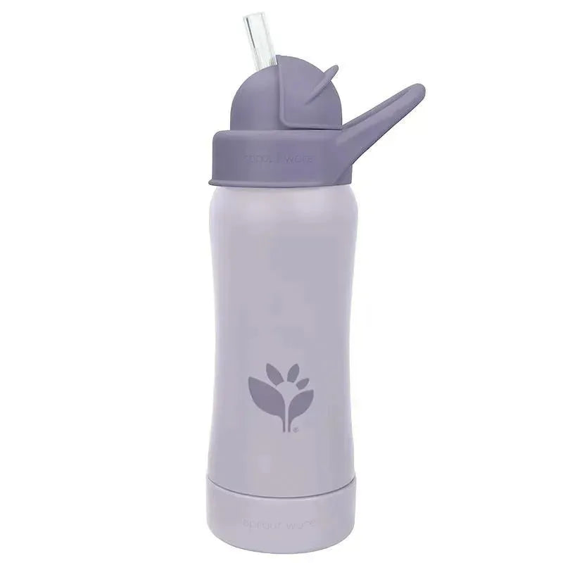 Green Sprouts - 10 Oz Sprout Ware Straw Bottle, Plum Image 1