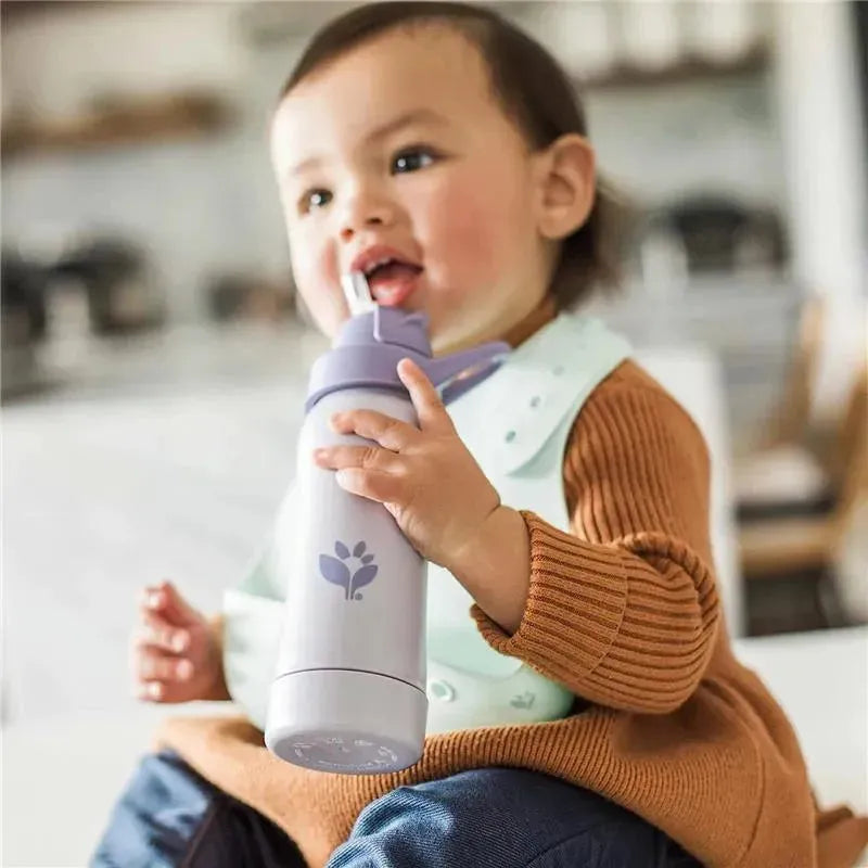 Green Sprouts - 10 Oz Sprout Ware Straw Bottle, Plum Image 3