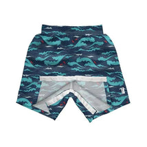 Iplay - Easy-Change Eco Swim Trunks Navy/Aqua/Gray Colorblock Image 1