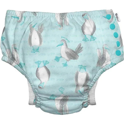Green Sprouts - Reusable Eco Snap Swim Diaper, Light Aqua Blue Image 1