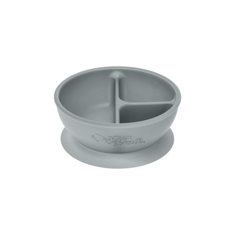 Green Sprouts - Silicone Learning Bowl, Gray Image 1