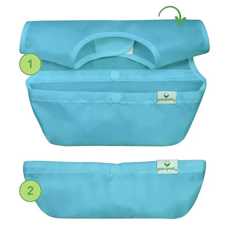 Green Sprouts Snap & Go Easy-Wear Bib 3-Pack Set, Aqua Dinosaur Image 3