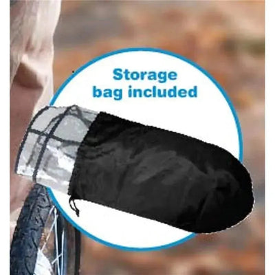Weather shield for H.I.S. Juveniles Jeep Jogging Stroller, featuring a storage bag included label.