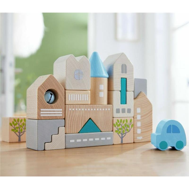 Haba - Bad Rodach 18 Piece Wooden Building Blocks  Image 9