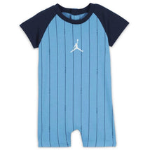 Haddad - Jordan Baby Boy Essentials Stripe Rompe. Blue Image 1