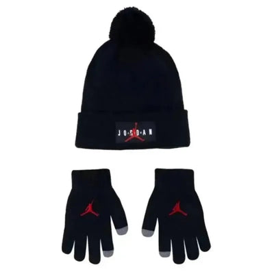 Jordan Baby - Hbr Pom Beanie Set, Black Image 1