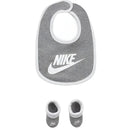 Nike Baby - Core Swoosh Bib & Bootie 2-Piece Hosiery Set, Grey Image 1