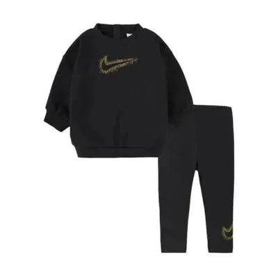 Nike Baby - Fleece Crew & Legging Set, Black Image 1