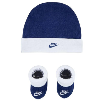 Nike Baby - Simple Swoosh Hat & Bootie Hosiery Navy/White Image 1
