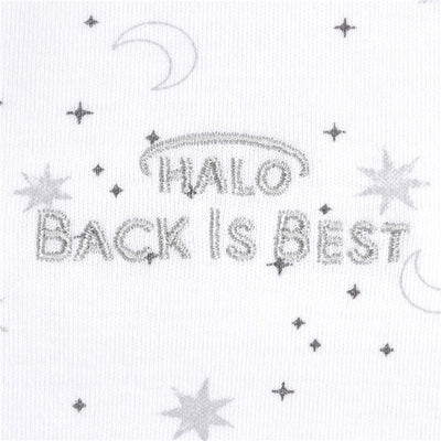 HALO SleepSack Swaddle 100% Cotton 1.5 TOG - Midnight Moons Gray, Newborn Image 2